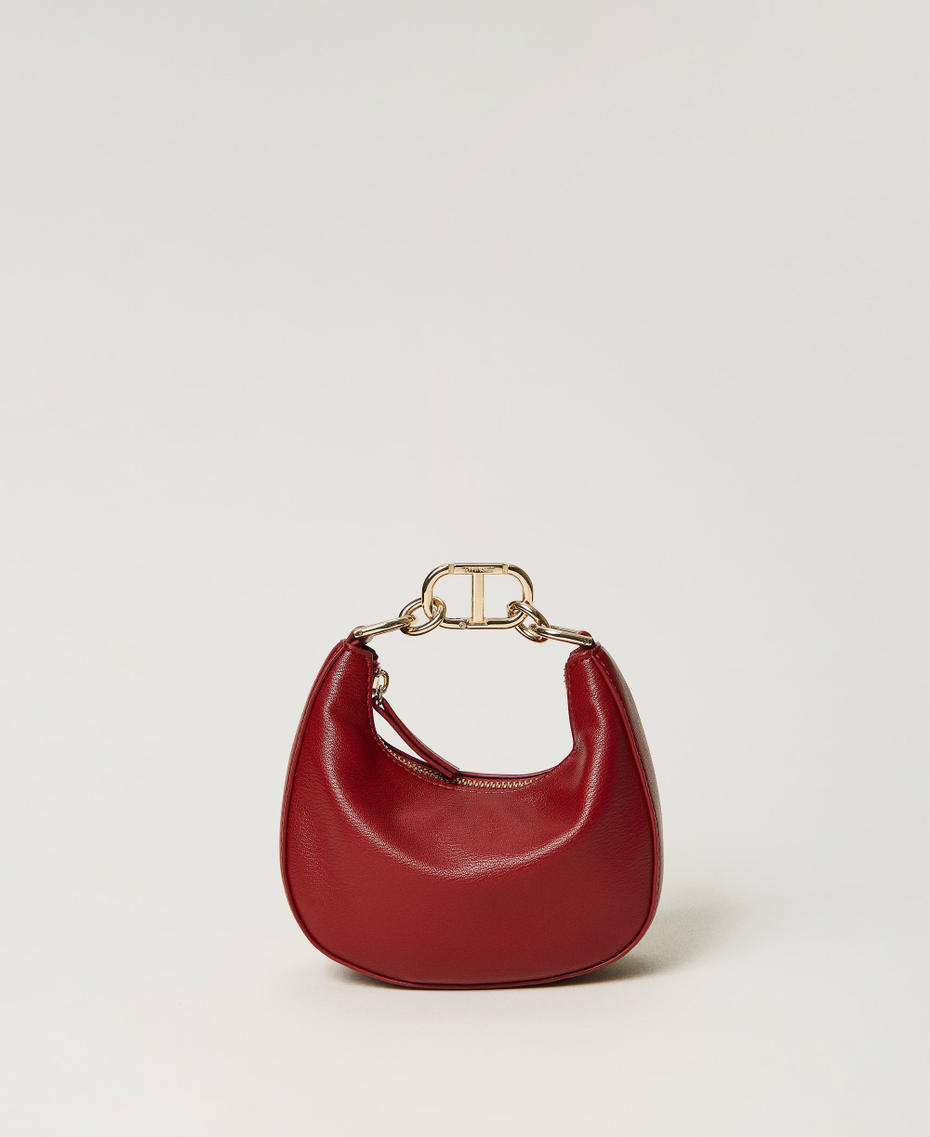 ‘Mini Croissant’ bag with Oval T closure "Raspberry Radiance" Purple Woman 232TB7142-01