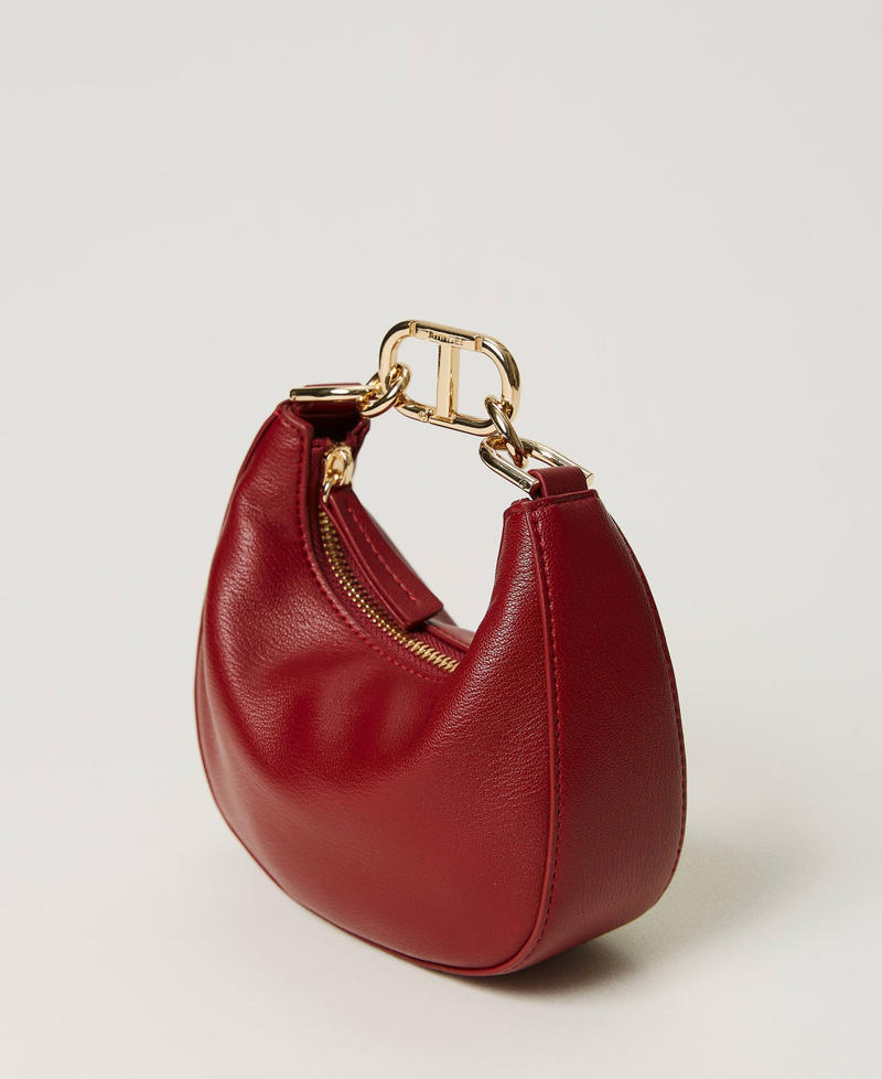 ‘Mini Croissant’ bag with Oval T closure "Raspberry Radiance" Purple Woman 232TB7142-02