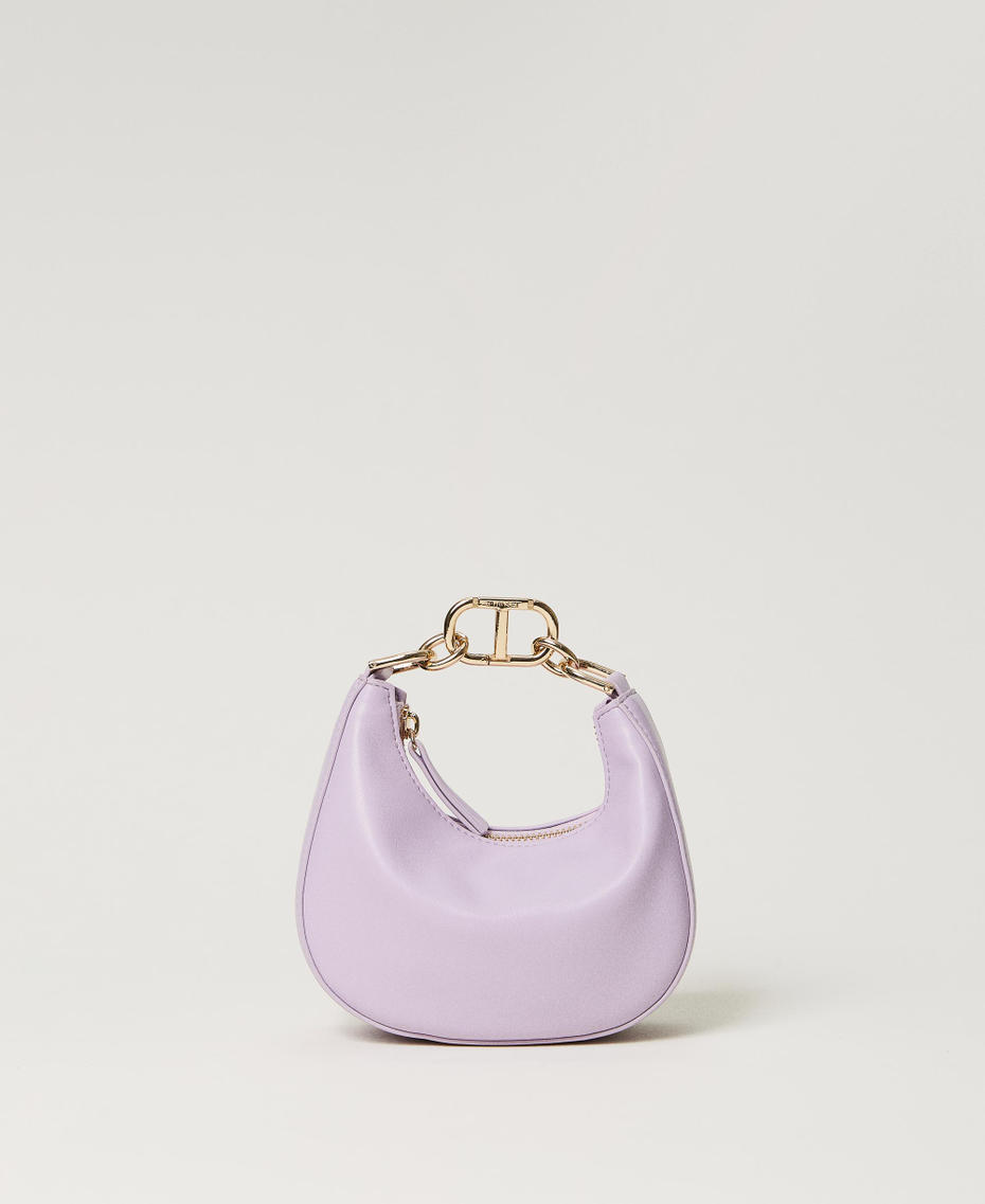 Tasche „Mini Croissant“ mit „Oval T“-Schließe Lavendellila Frau 232TB7142_10782_01