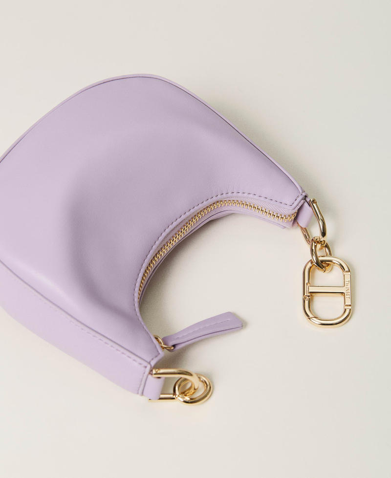 Tasche „Mini Croissant“ mit „Oval T“-Schließe Lavendellila Frau 232TB7142_10782_03
