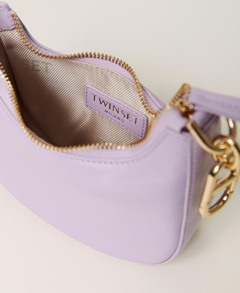 ‘Mini Croissant’ bag with Oval T closure "Raspberry Radiance" Purple Woman 232TB7142-04