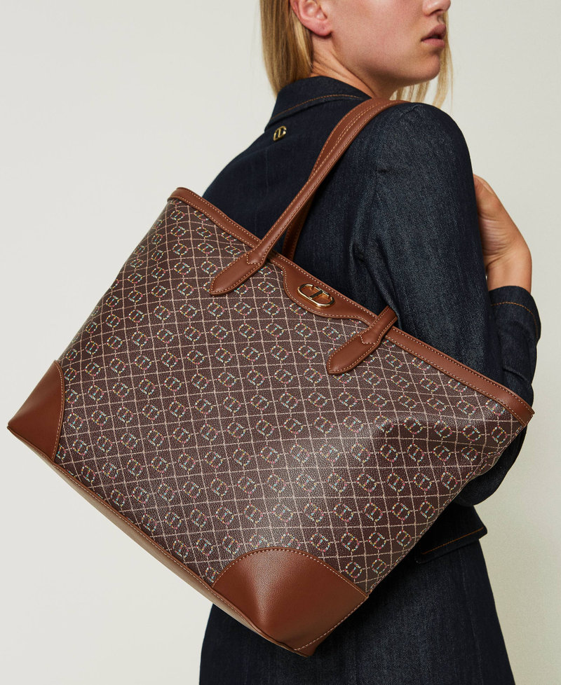 Borsa shopper con stampa Floral T