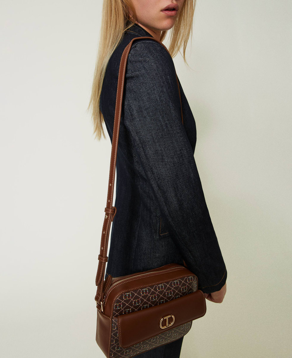 Woodland Leathers Borse a tracolla per le donne, multi cerniera spaziosa borsa a tracolla da donna con tracolla regolabile, borse a tracolla da donna decorate in oro e borse a tracolla, bianco