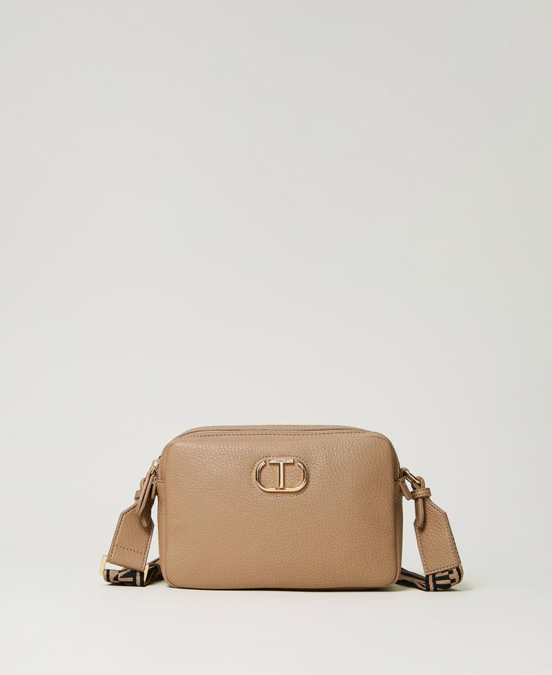 Borsa con tracolla in nastro logato
