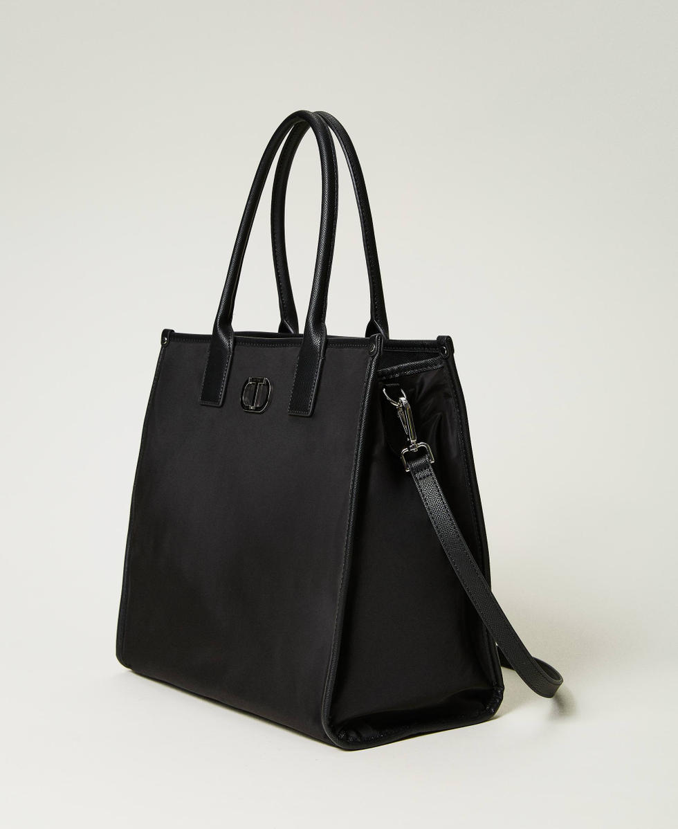 Borsa shopper in tessuto tecnico Donna Nero TWINSET Milano