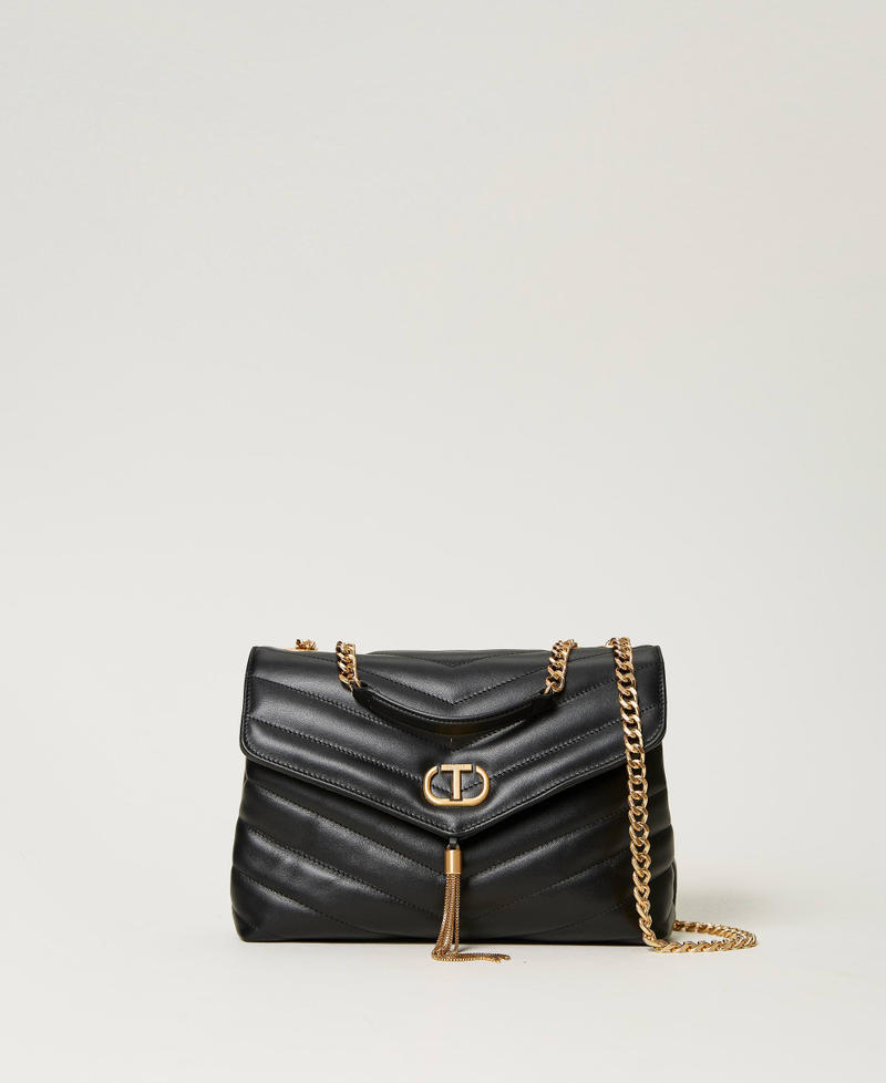 ‘Dreamy’ leather shoulder bag Black Woman 232TB7430-01