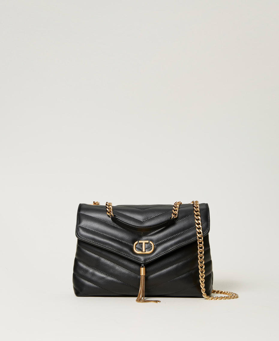 Borsa a tracolla ‘Dreamy’ in pelle Nero Donna 232TB7430_00006_01