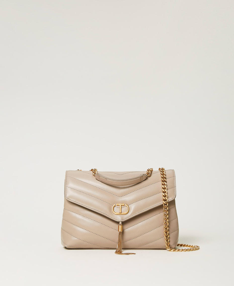 Borsa a tracolla ‘Dreamy’ in pelle Beige Taupe Donna 232TB7430_00524_01