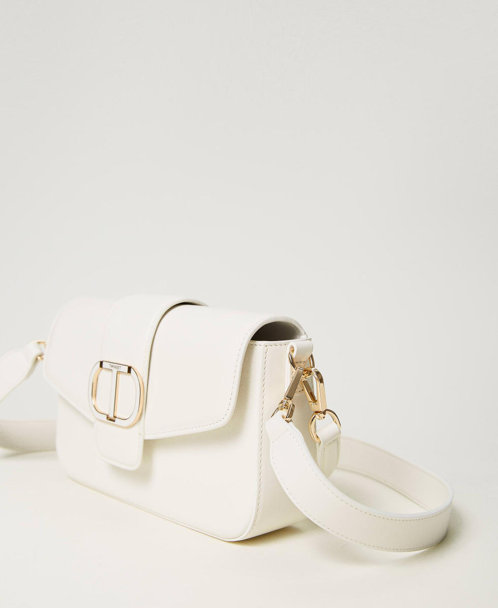 Amie' leather shoulder bag Woman, White | TWINSET Milano