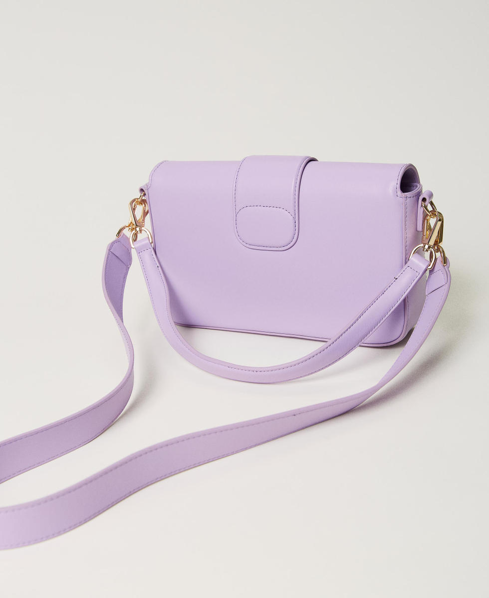 Amie' leather shoulder bag Woman, Purple | TWINSET Milano