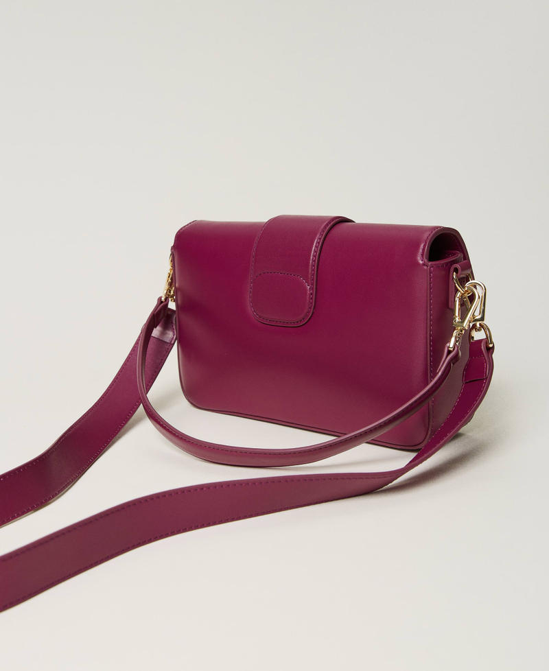'Amie' leather shoulder bag Dark Lilac Woman 232TB7440-03