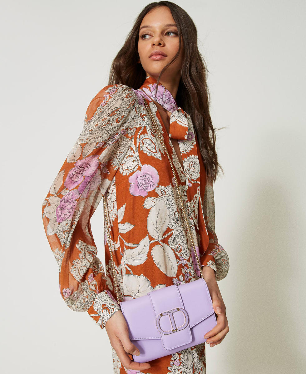 &lsquo;Amie&rsquo; leather clutch "Lavendula&rdquo; Purple Woman 232TB7442_10782_S0