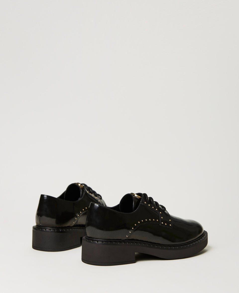 Scarpe stringate con borchie Nero Donna 232TCP040_00006_03