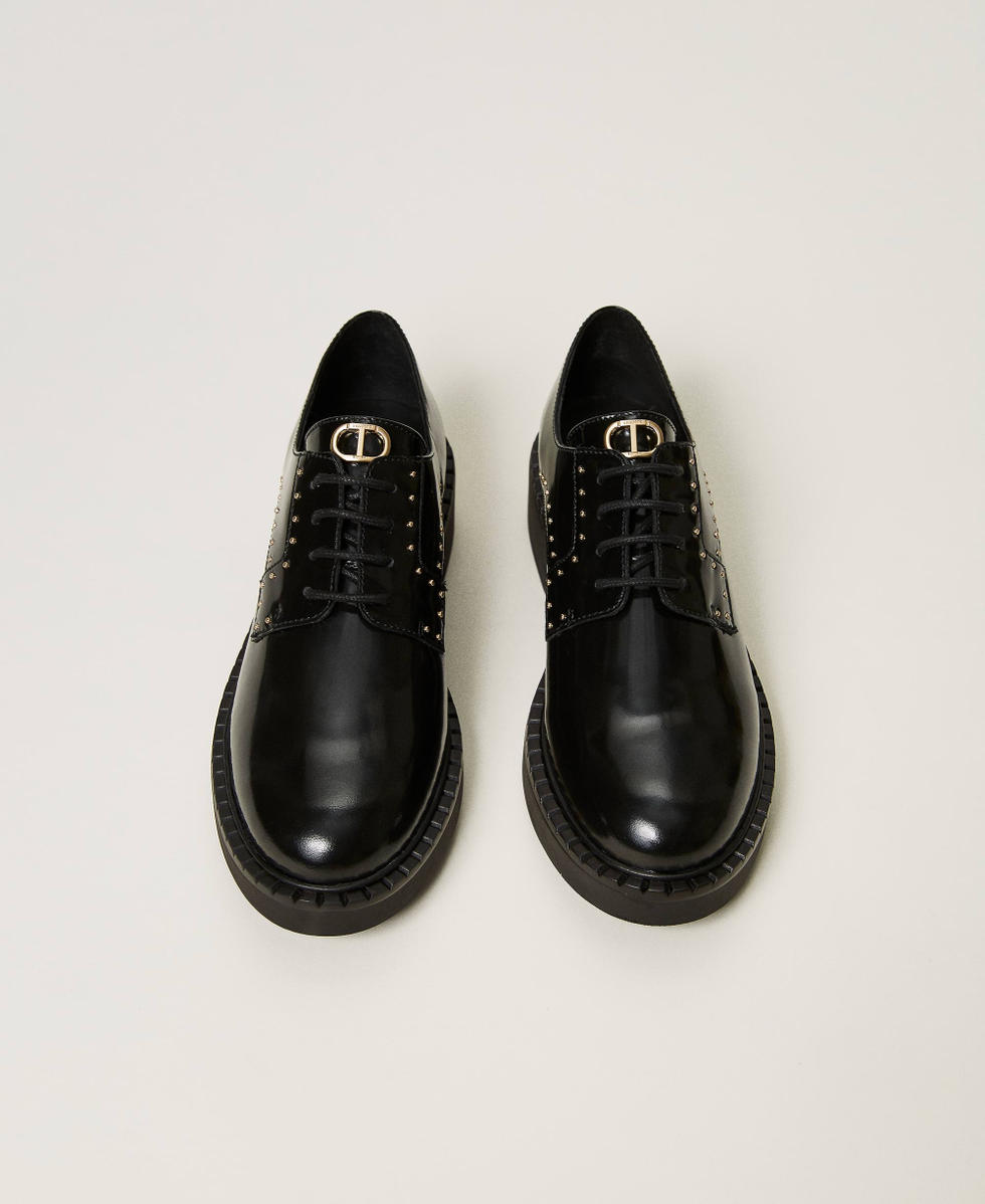 Chaussures à lacets avec clous - noir