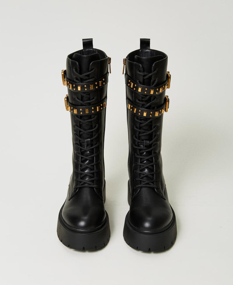 Bottines en cuir avec bride hot sale