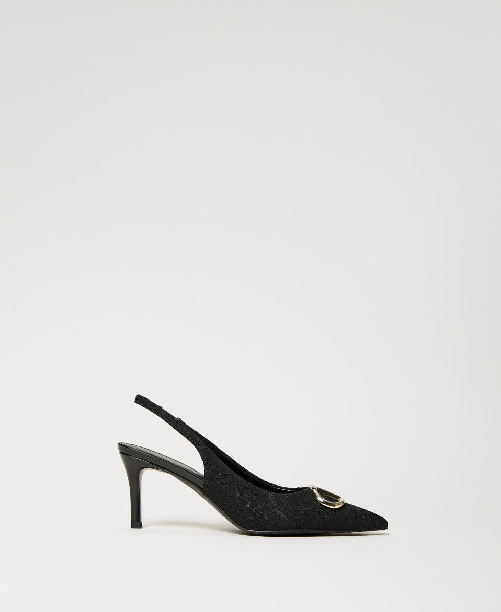 Escarpin dentelle noir store