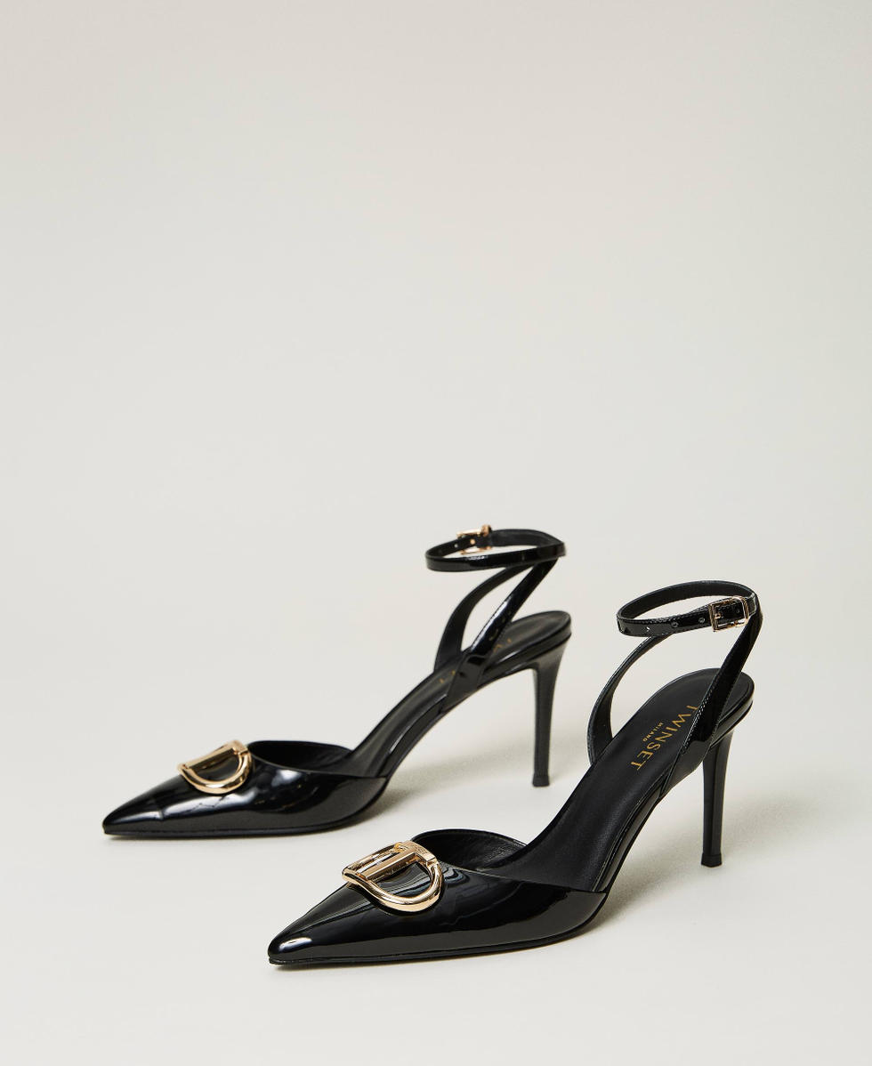 Decollete in vernice con cinturino Donna Nero TWINSET Milano