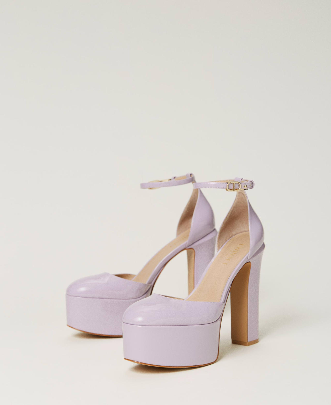 Patent leather platform court shoes "Lavendula” Purple Woman 232TCP140-02