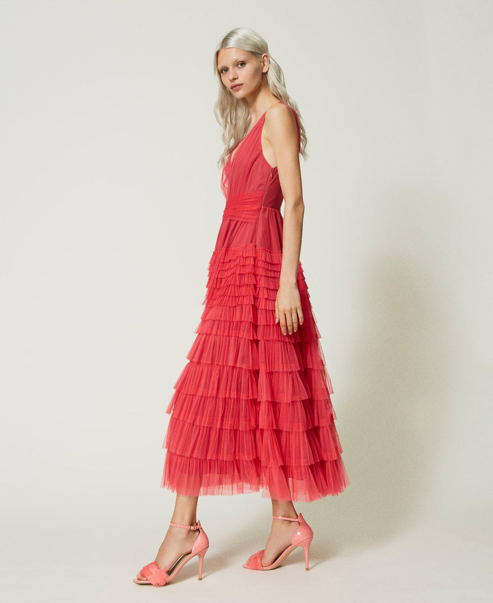 Sandales vernies avec plumes Rose Rose Tropical Femme 232TCP150_00551_S0