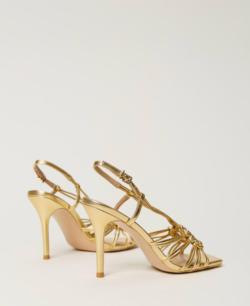 Sandales cage avec Oval T