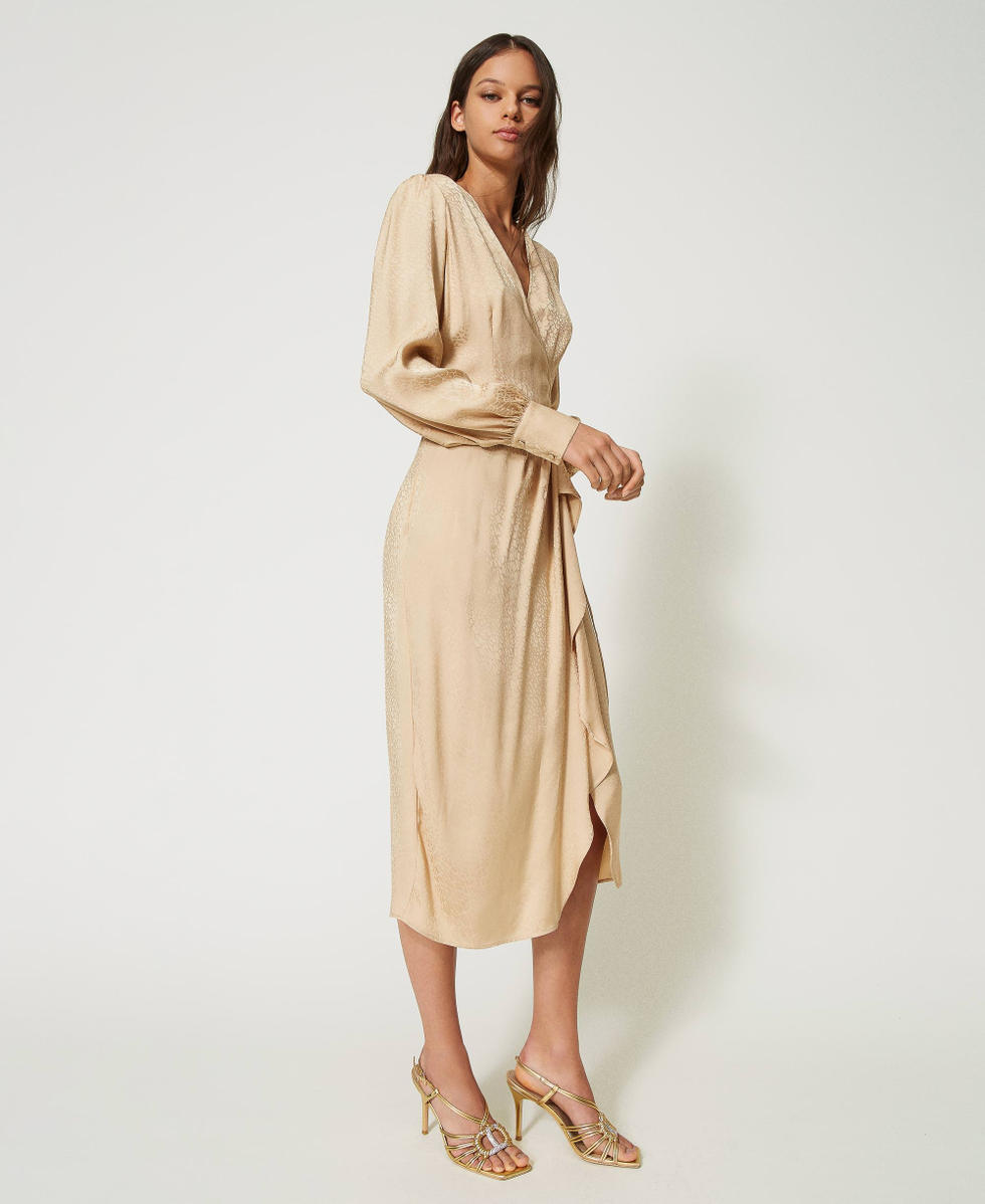 Cage sandals with Oval T Woman Gold TWINSET Milano
