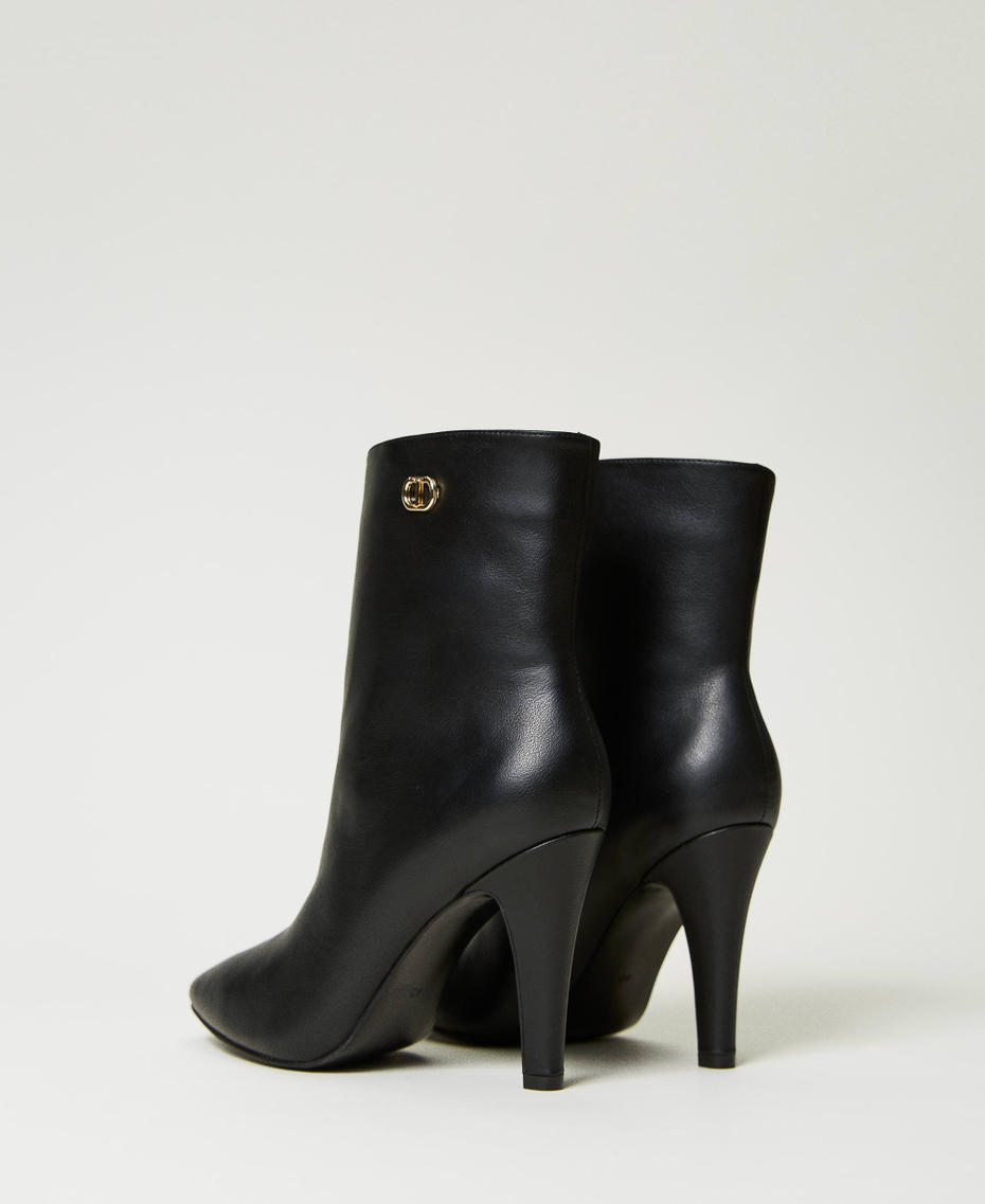 Leather ankle boots