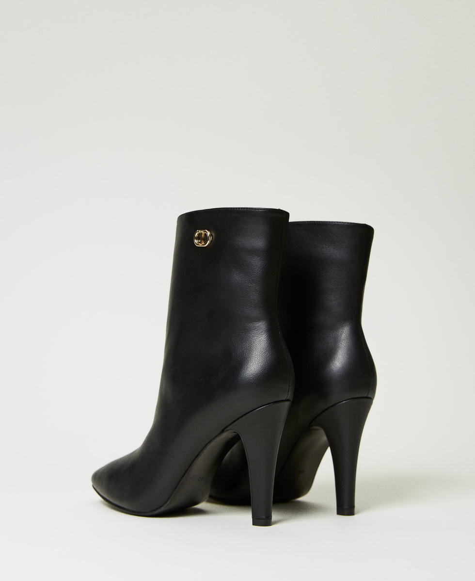 Stivaletti in pelle Donna Nero TWINSET Milano