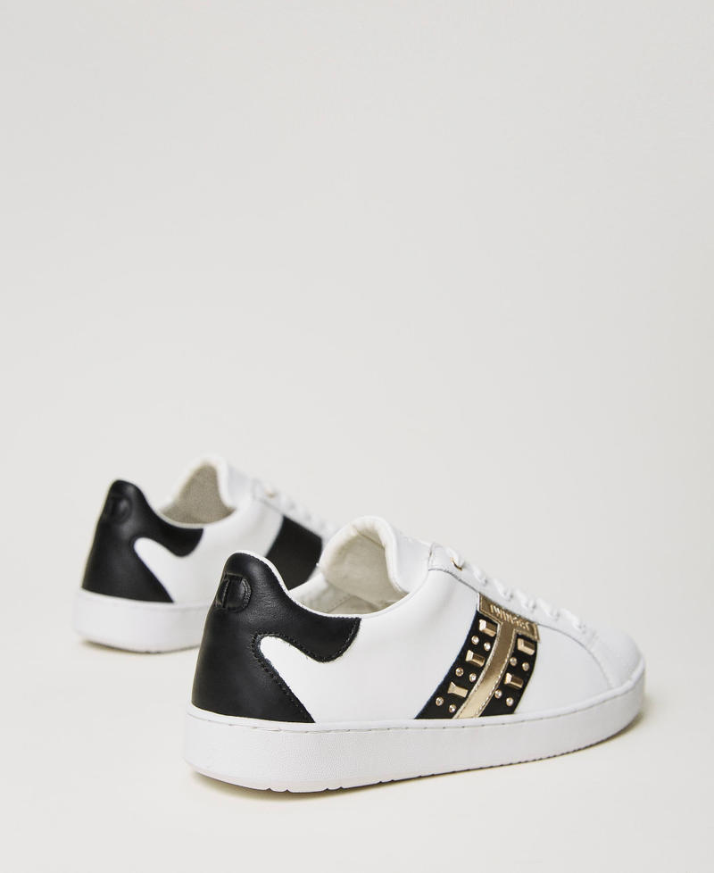 Baskets en cuir avec clous