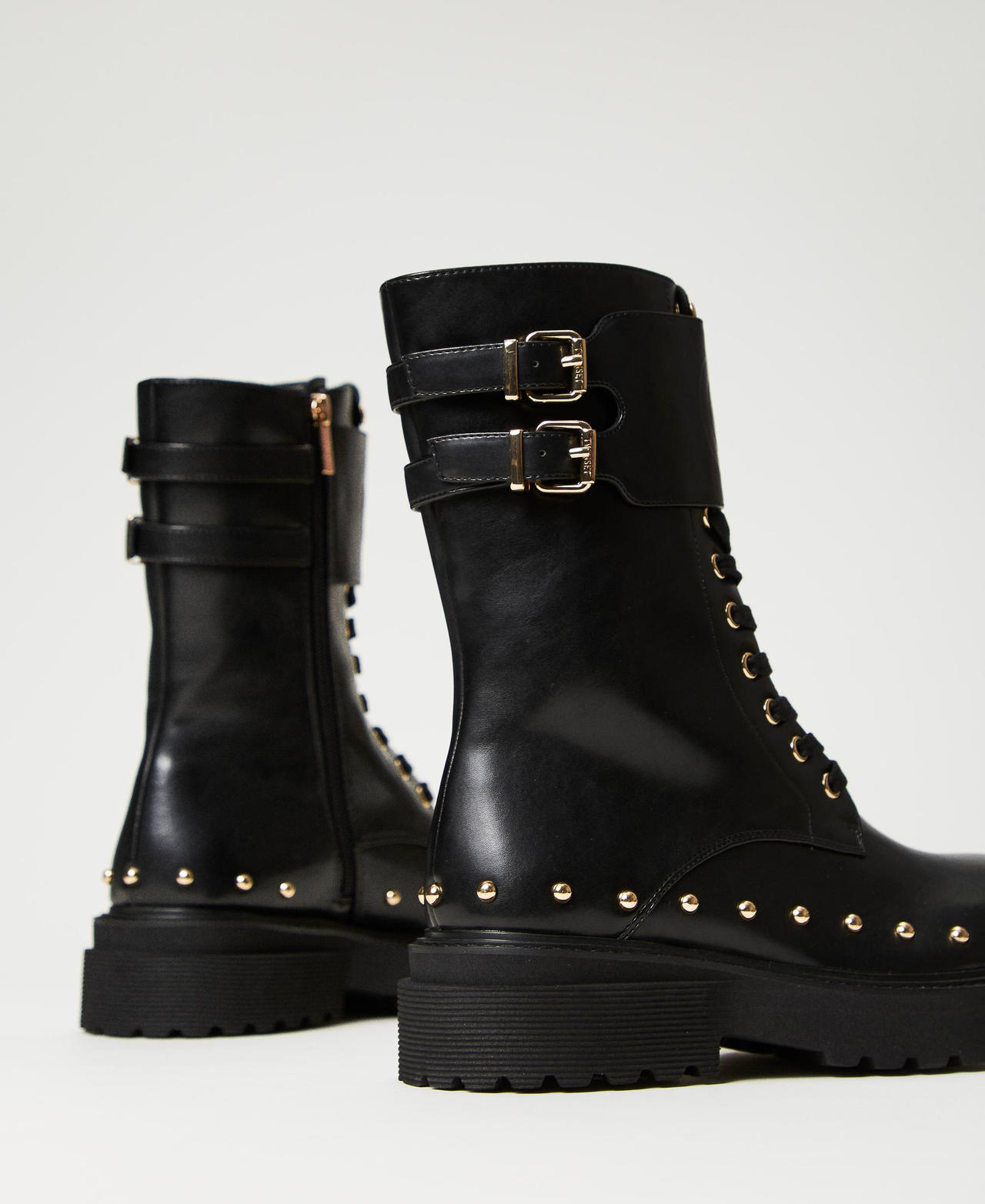 Combat boots with spikes shop