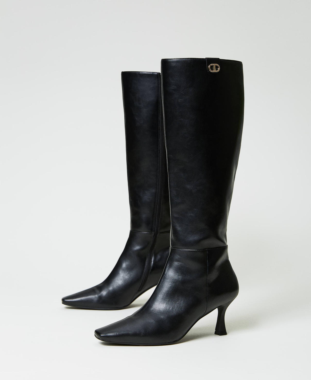 Kitten heel knee sale length boots