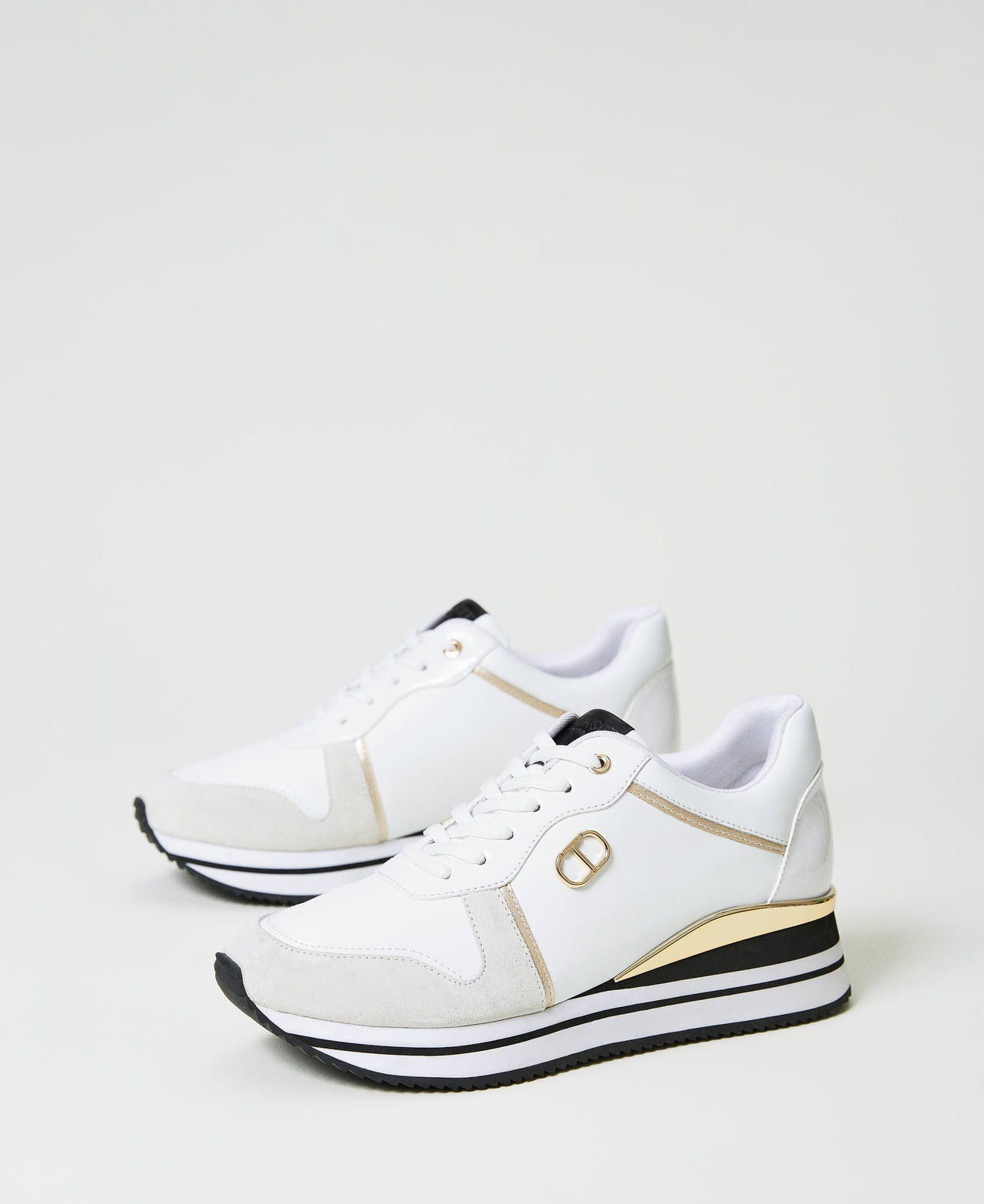 Sneakers running in pelle Bianco Donna 232TCT210-02