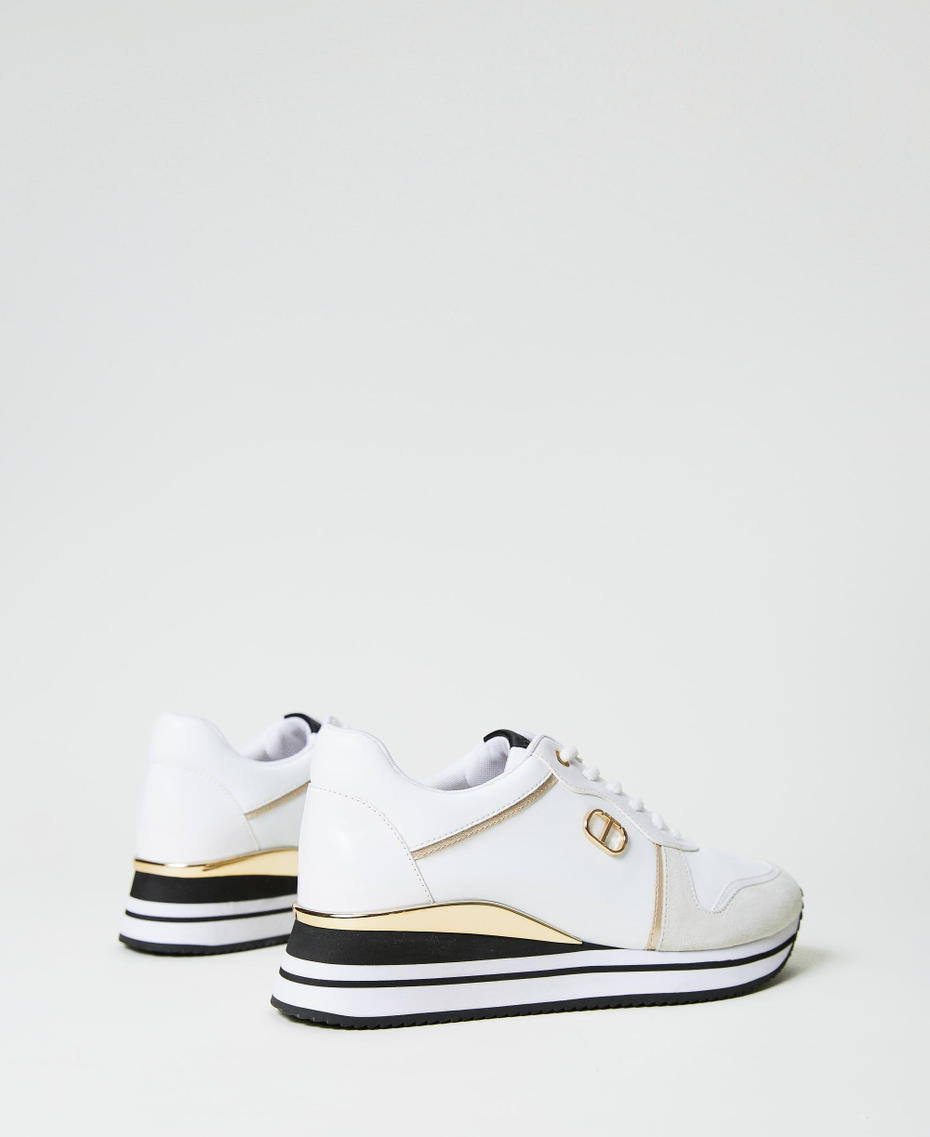 Baskets running en cuir