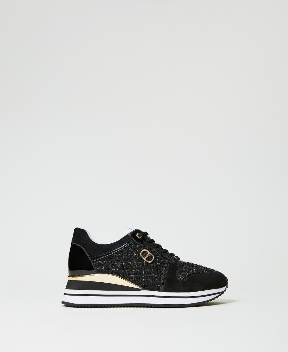 Bouclé running trainers