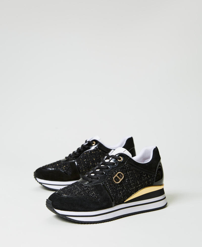 Bouclé running trainers