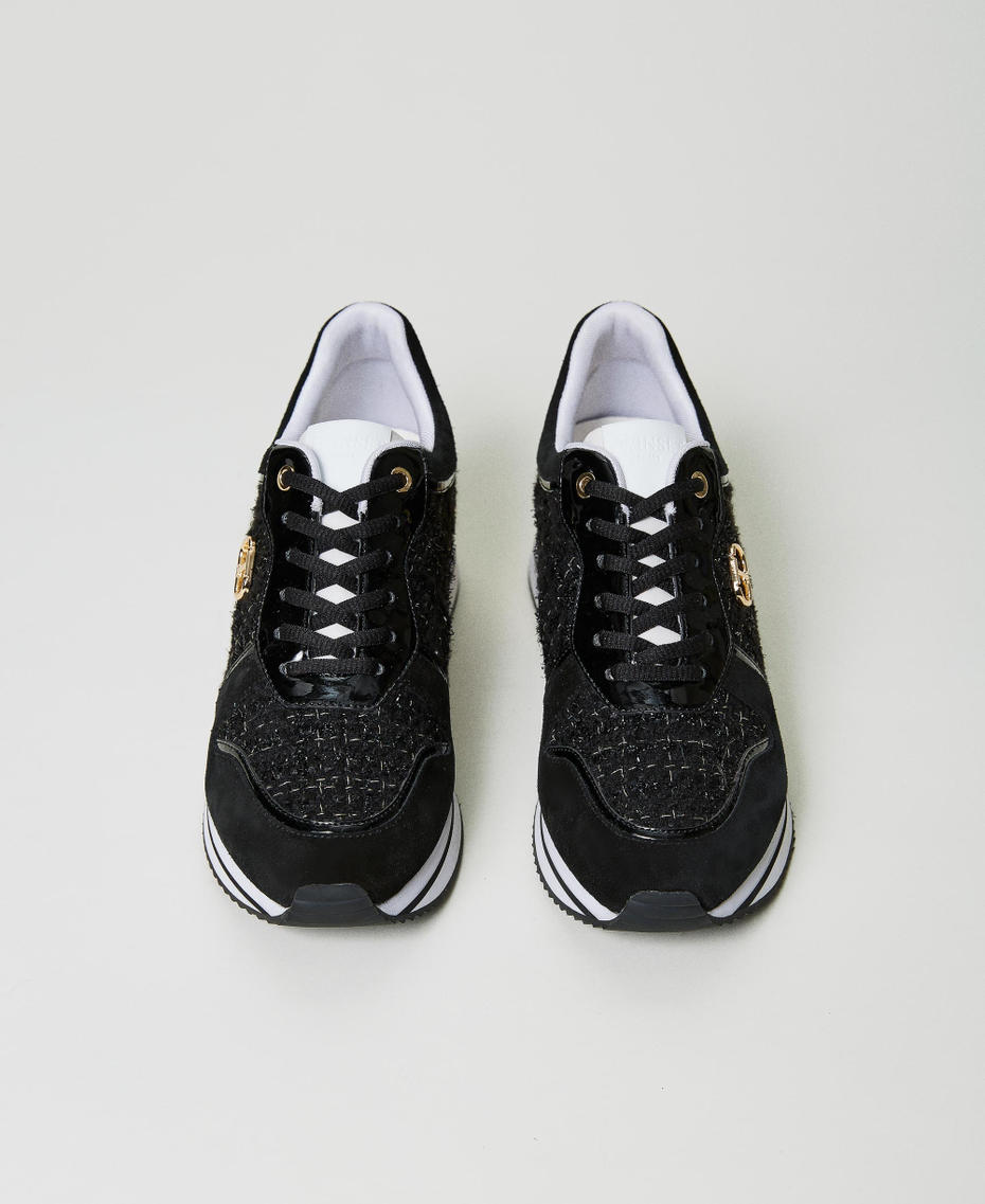Bouclé running trainers