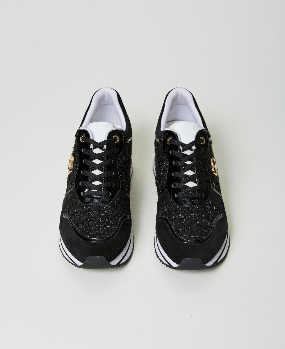 Sneaker aus Boucle Frau Schwarz TWINSET Milano