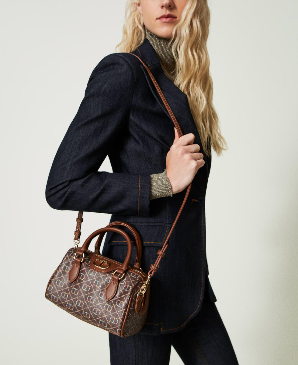 Bowler bag with Floral T print