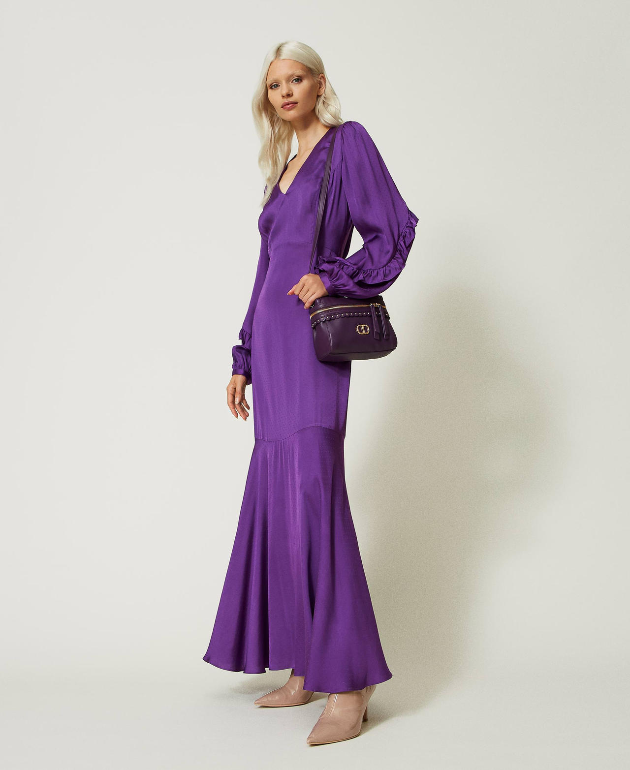 Borsa top handle ‘Cécile’ piccola Violetto Donna 232TD8110_00693_0S