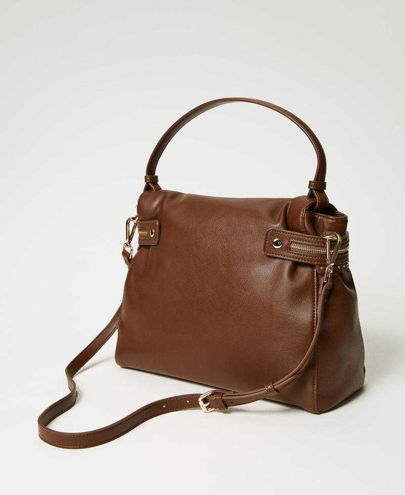 Large ‘Cécile’ top handle bag Chocolate Woman 232TD8111-03