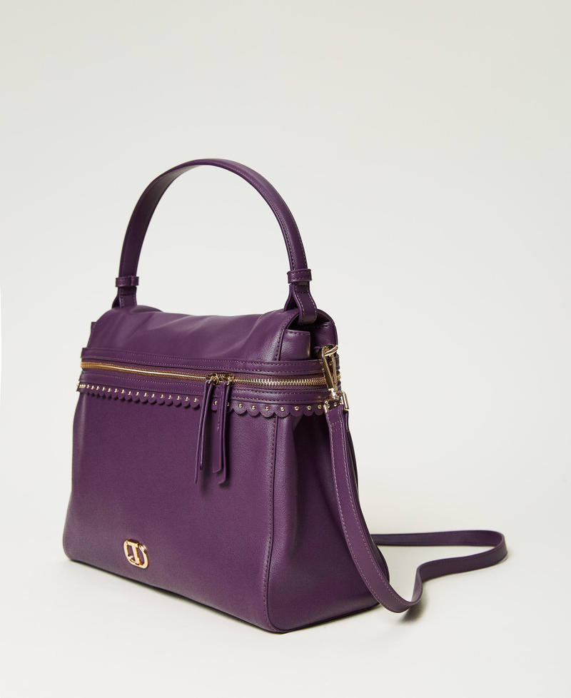 Large ‘Cécile’ top handle bag Violet Woman 232TD8111_00693_02