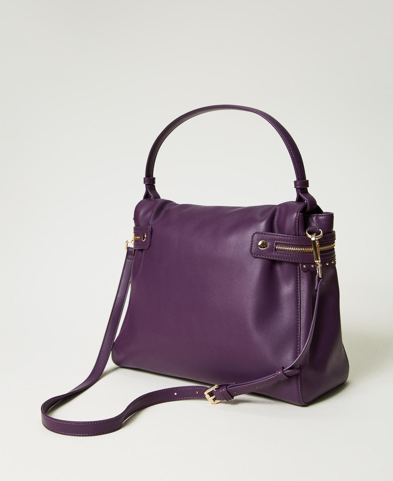Large ‘Cécile’ top handle bag Violet Woman 232TD8111_00693_03