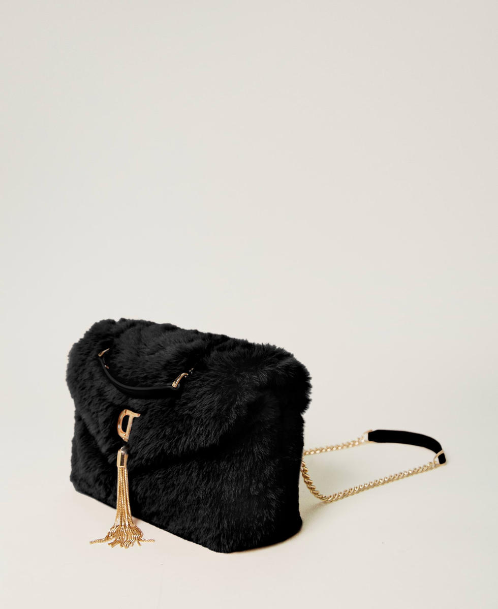Faux fur shoulder bag clearance