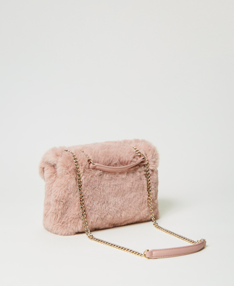 Sac bandoulière demi-lune en fausse fourrure (x6) - Vente en gros