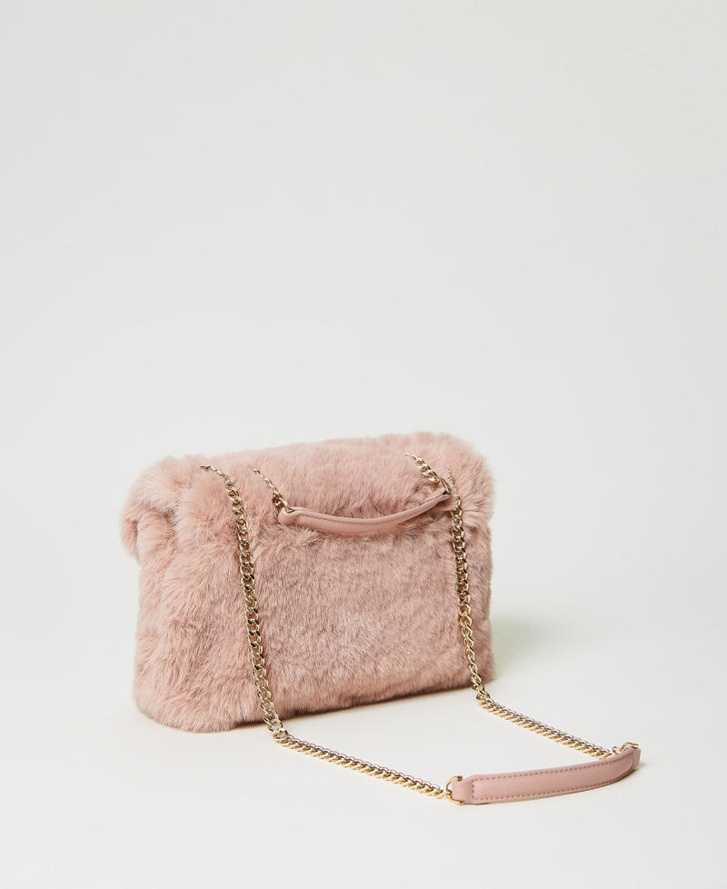 ‘Dreamy’ faux fur shoulder bag Rosé Woman 232TD8170-03