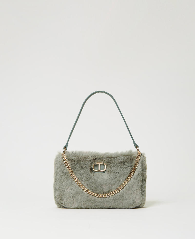 Borsa a tracolla ‘Petite’ soft con Oval T Verde "Natural Sage" Donna 232TD8190_11060_01