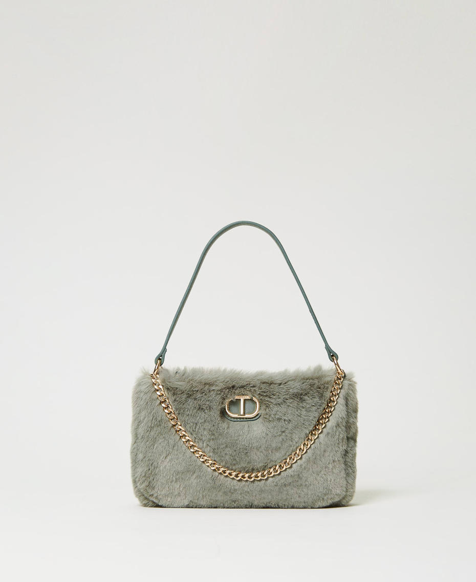 Borsa a tracolla ‘Petite’ soft con Oval T Verde "Natural Sage" Donna 232TD8190_11060_01