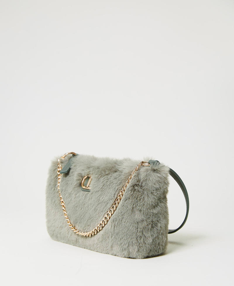 Soft ‘Petite’ shoulder bag with Oval T "Natural Sage” Green Woman 232TD8190-02