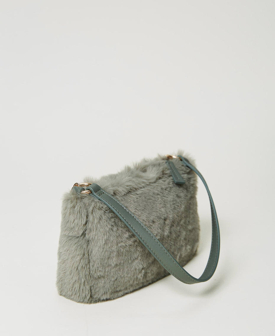 Borsa a tracolla ‘Petite’ soft con Oval T Verde "Natural Sage" Donna 232TD8190_11060_03