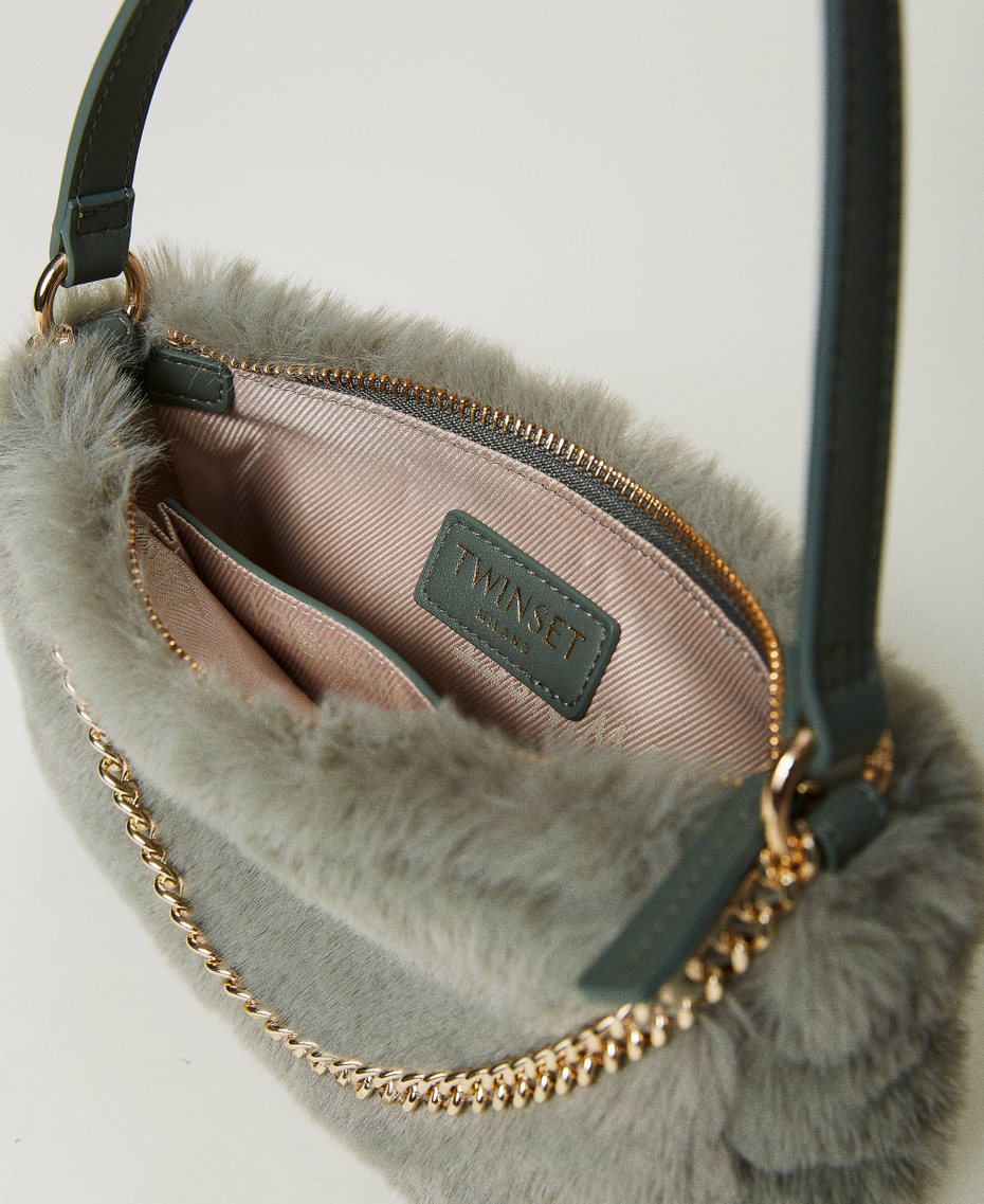 Borsa a tracolla ‘Petite’ soft con Oval T Verde "Natural Sage" Donna 232TD8190_11060_04
