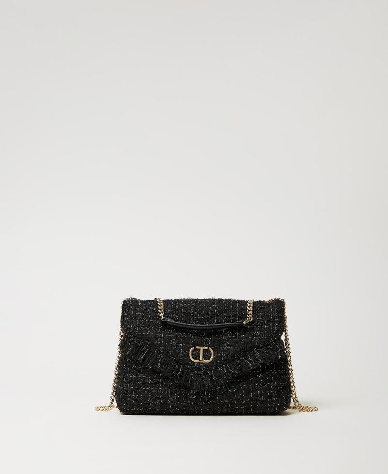 Borsa a tracolla ‘Dreamy’ in tweed Tweed Nero Donna 232TD8200_11077_01